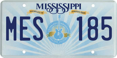 MS license plate MES185