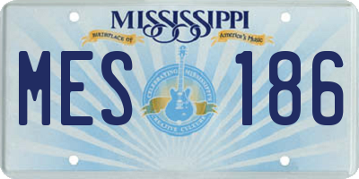 MS license plate MES186