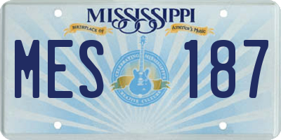 MS license plate MES187