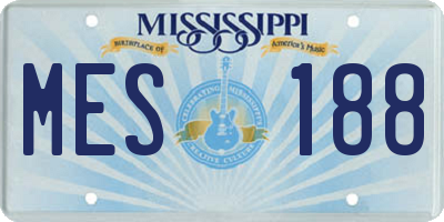 MS license plate MES188