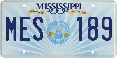 MS license plate MES189