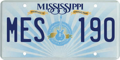 MS license plate MES190