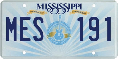 MS license plate MES191