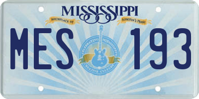 MS license plate MES193