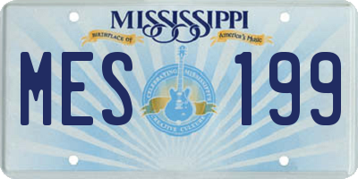MS license plate MES199