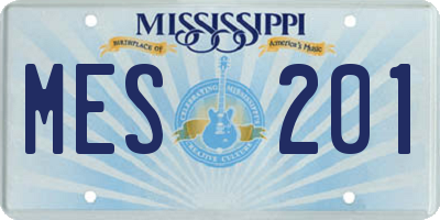 MS license plate MES201