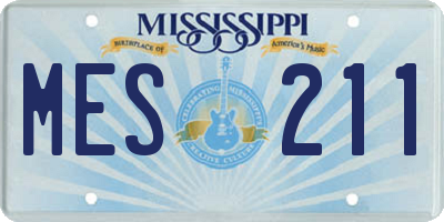 MS license plate MES211