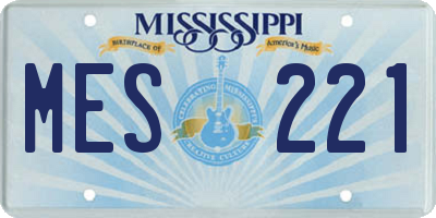 MS license plate MES221