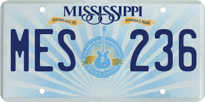 MS license plate MES236