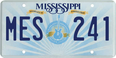 MS license plate MES241