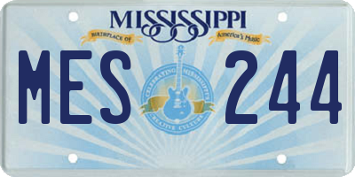 MS license plate MES244