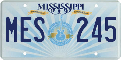 MS license plate MES245