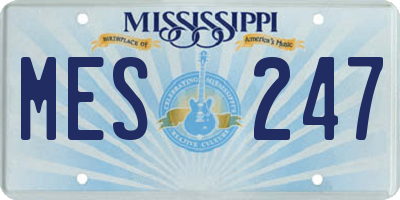 MS license plate MES247