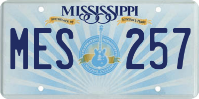 MS license plate MES257