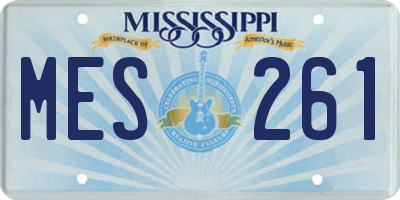 MS license plate MES261