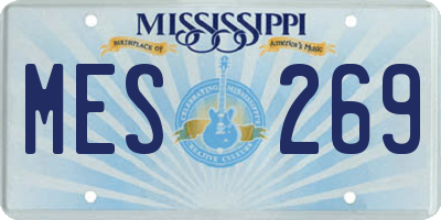 MS license plate MES269