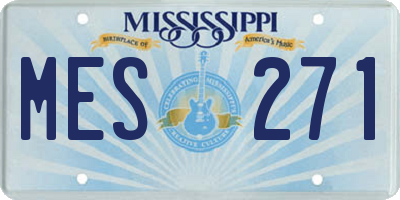 MS license plate MES271