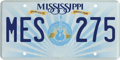 MS license plate MES275