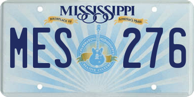MS license plate MES276