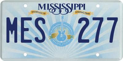 MS license plate MES277