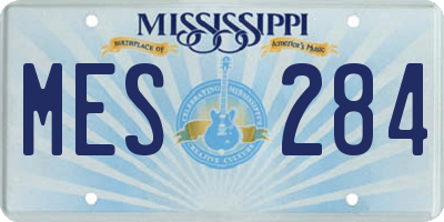 MS license plate MES284