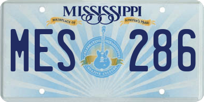 MS license plate MES286