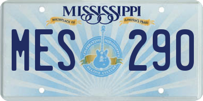 MS license plate MES290