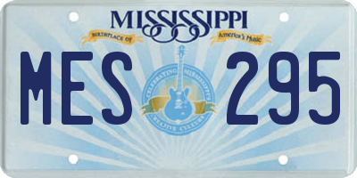 MS license plate MES295