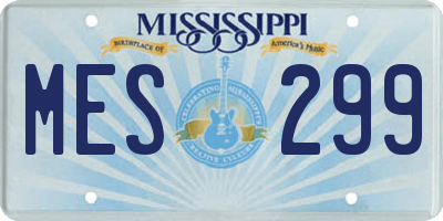 MS license plate MES299
