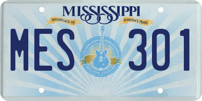 MS license plate MES301