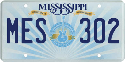 MS license plate MES302