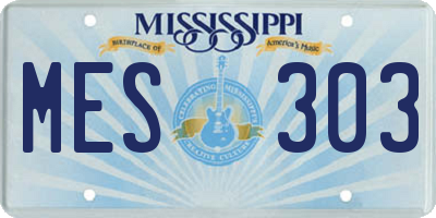 MS license plate MES303