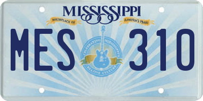 MS license plate MES310