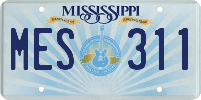 MS license plate MES311