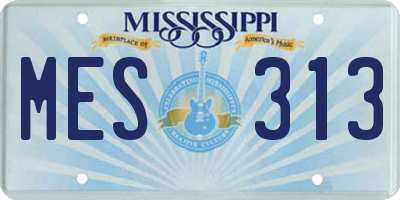 MS license plate MES313