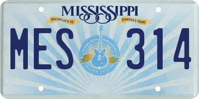 MS license plate MES314