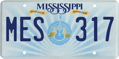 MS license plate MES317