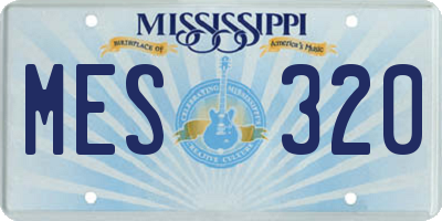 MS license plate MES320