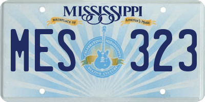 MS license plate MES323