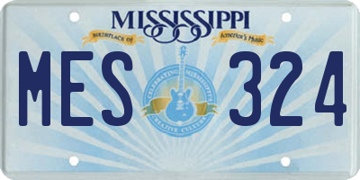 MS license plate MES324