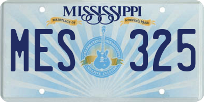 MS license plate MES325