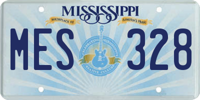 MS license plate MES328