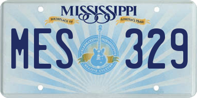 MS license plate MES329