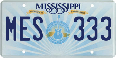 MS license plate MES333