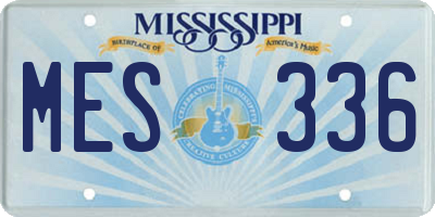 MS license plate MES336