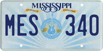 MS license plate MES340