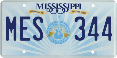 MS license plate MES344