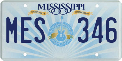 MS license plate MES346
