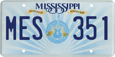 MS license plate MES351