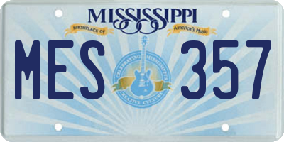 MS license plate MES357